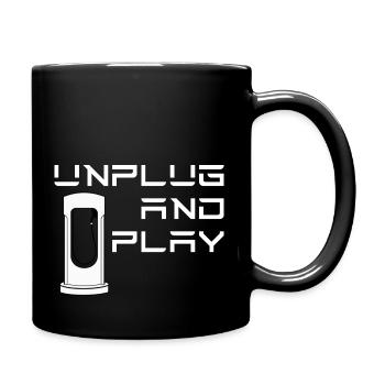 Unplug & Play electric car - Full Colour Mug - black - Right