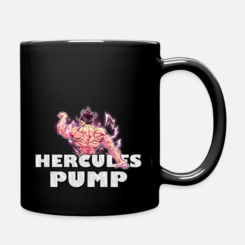 Hercules Pump | Anime gym pump edition - Tasse einfarbig - Schwarz