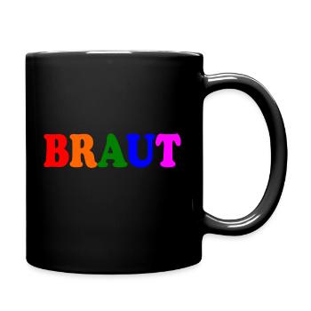 Braut - Tasse einfarbig - Schwarz - Rechts