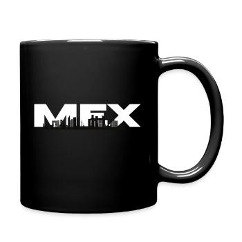 Skyline von Mexiko-Stadt - Tasse einfarbig - Schwarz - Rechts