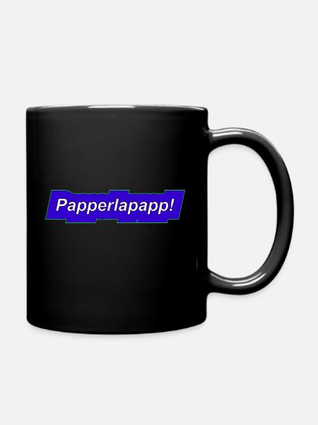 Papperlapapp Sprüche witzig so lustig - Ensfarvet krus - sort