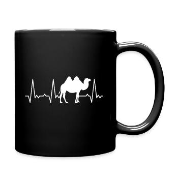 Heartbeat camel - Full Colour Mug - black - Right