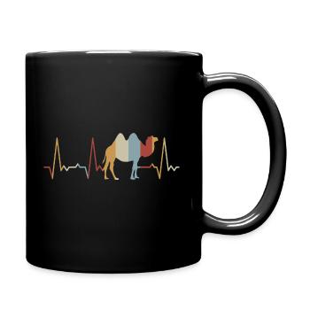 Heartbeat camel - Full Colour Mug - black - Right