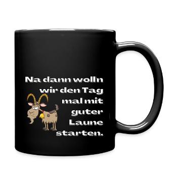 Good mood into day 2 - Full Colour Mug - black - Right