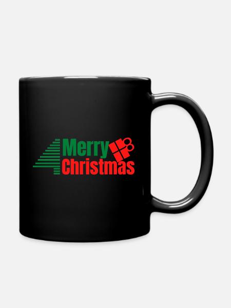 Frohe Weihnachten - Tasse einfarbig - Schwarz
