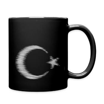 Conception de l’esquisse du drapeau de la Turquie - Mug uni - noir - Droite