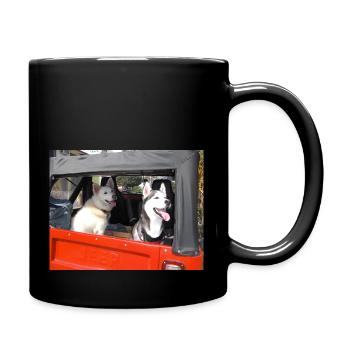 Cohen und Leica im CJ5 - Tasse einfarbig - Schwarz - Rechts