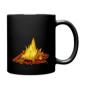 Campfire Camping Nature Forest Fire Outside 5 - Full Colour Mug - black - Right