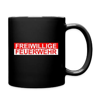 Freiwillige Feuerwehr - Tasse einfarbig - Schwarz - Rechts