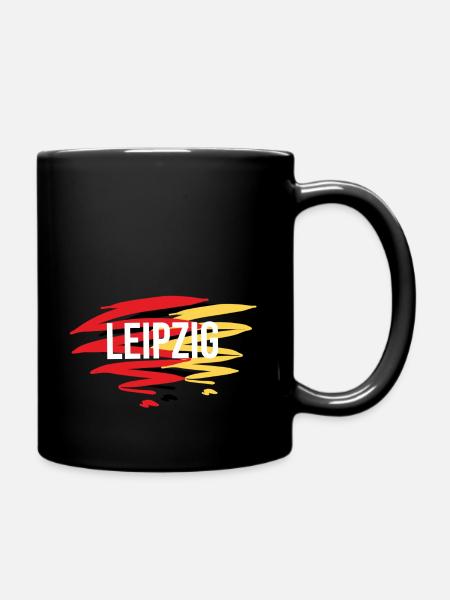 Leipziger Kapuzenpullover Leipzig Hoodie - Tasse einfarbig - Schwarz
