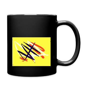 Œuvre jaune sur T-shirt - Mug uni - noir - Droite