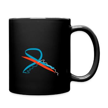 Abstrakte Kunst auf schwarzem T-Shirt - Tasse einfarbig - Schwarz - Rechts