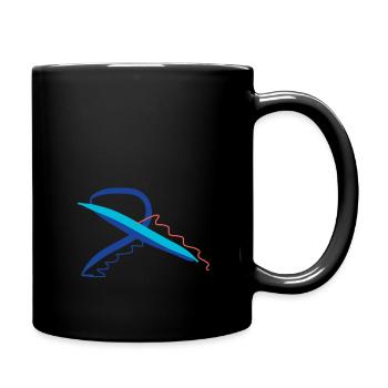 Abstrakter Pelikankopf auf T-Shirt - Tasse einfarbig - Schwarz - Rechts
