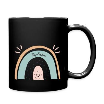 Big Sister Rainbow - Full Colour Mug - black - Right