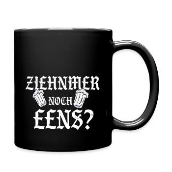Ziehnmer Noch Eens? Party Saufen Biertrinken Bier - Tasse einfarbig - Schwarz - Rechts