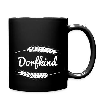 Dorfkind mit Getreide in weiß - Tasse einfarbig - Schwarz - Rechts