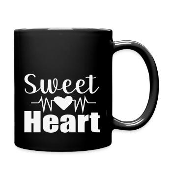 Mon coeur - Mug uni - noir - Droite