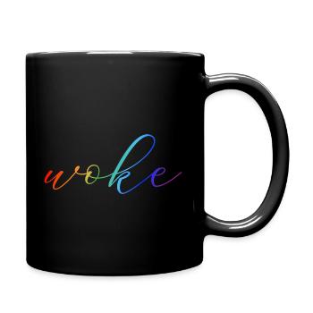 Autodérision : WOKE - Mug uni - noir - Droite