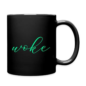 Autodérision : WOKE - Mug uni - noir - Droite