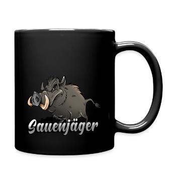 Sauenjäger - Tasse einfarbig - Schwarz - Rechts