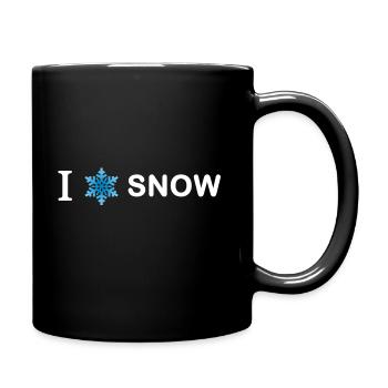 I love snow - Full Colour Mug - black - Right