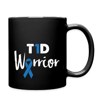 Type 1 Diabetes Warrior Diabetic Blodd Sugar - Mug uni - noir - Droite