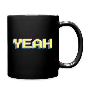 Oui mot pixel des années 90 - Mug uni - noir - Droite