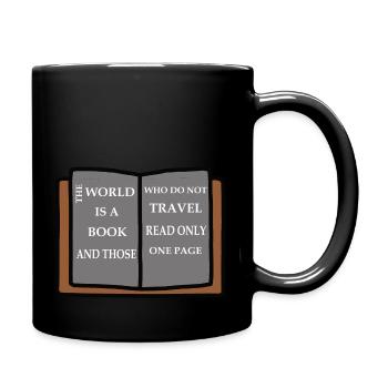 book travel - Full Colour Mug - black - Right