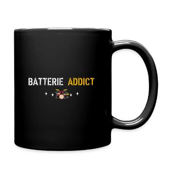 Batterie-Süchtig - Tasse einfarbig - Schwarz - Rechts