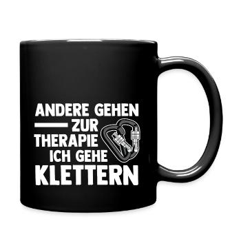 Bergsteigen Bouldern Klettern Kletterer - Tasse einfarbig - Schwarz - Rechts