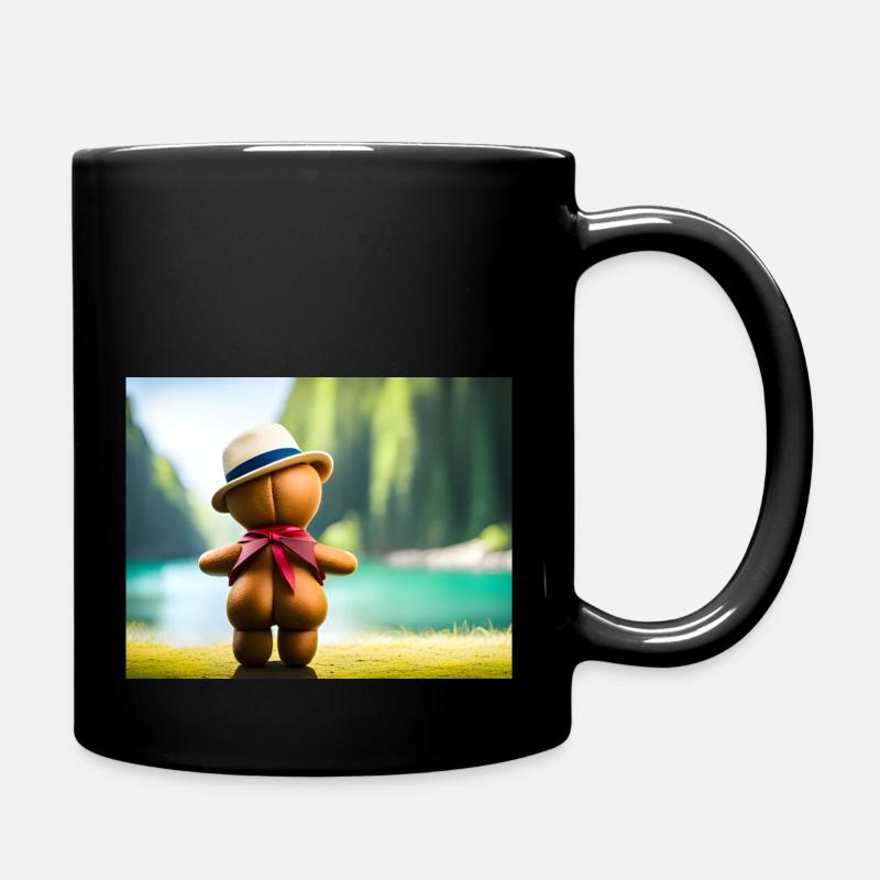 Bobbes Bär - Tasse einfarbig - Schwarz