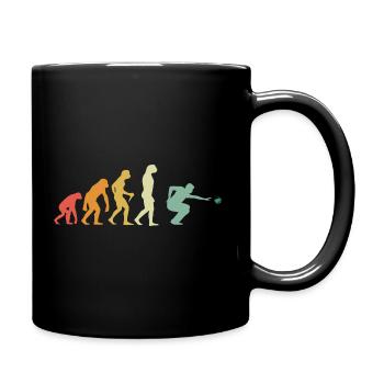 Entwicklung von Bällen und Pétanque-Spielern - Tasse einfarbig - Schwarz - Rechts