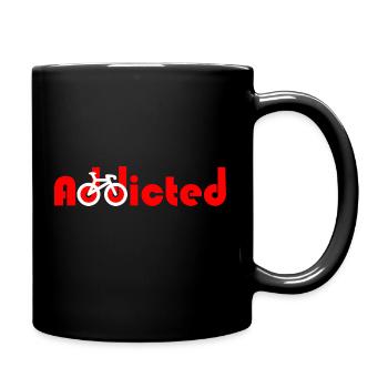 cycliste champion addicted accro rouge - Mug uni - noir - Droite