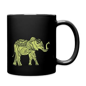 Elephant - Full Colour Mug - black - Right