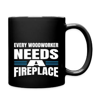 charpentier blague geek abattage travail charpentier scie - Mug uni - noir - Droite