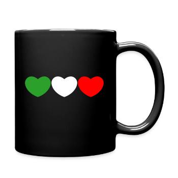 Italie coeur - Mug uni - noir - Droite