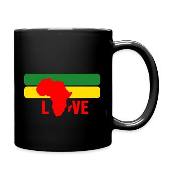Africa Love African Black Afro Party Safari - Full Colour Mug - black - Right