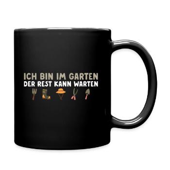 Gärtnern Schrebergarten Humor Gärtnerin Geschenk - Tasse einfarbig - Schwarz - Rechts