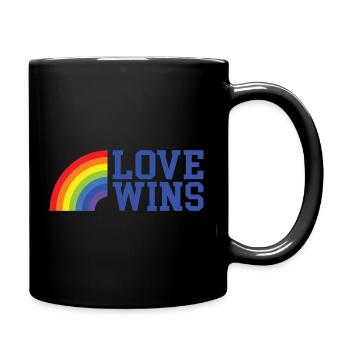 LGBT Love gagne un cadeau arc-en-ciel - Mug uni - noir - Droite