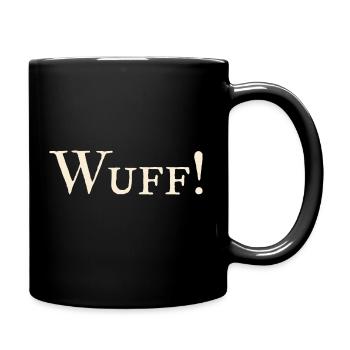 Wuff ! - Tasse einfarbig - Schwarz - Rechts