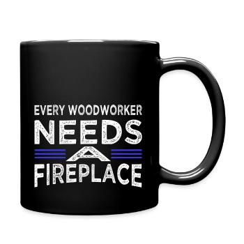 tree carpentry lumberjack cabinetmaker statement - Tasse einfarbig - Schwarz - Rechts