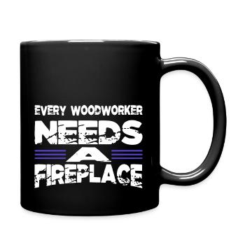 funny sayings birthday present carpentry - Tasse einfarbig - Schwarz - Rechts