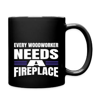 arboriculture carpentry present idea woodworking - Full Colour Mug - black - Right