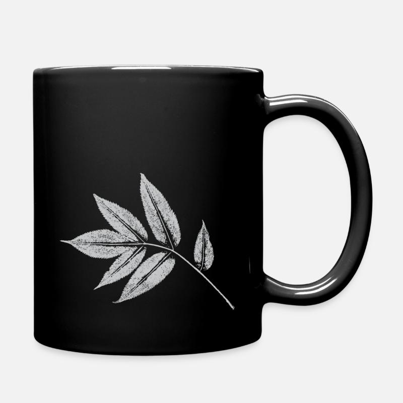 Leaf Ash - Nature & Forest Botanical - Full Colour Mug - black