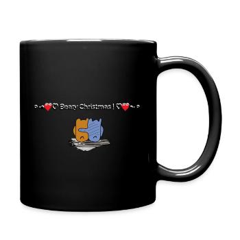Beary Happy Christmas - Tasse einfarbig - Schwarz - Rechts