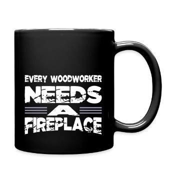 gift idea carpenter tree feller arboriculturist - Tasse einfarbig - Schwarz - Rechts