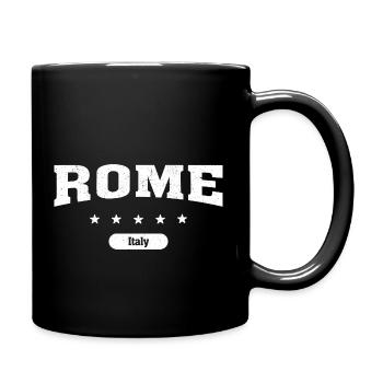 Stadt Rom - Italien - Tasse einfarbig - Schwarz - Rechts