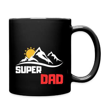 Super Papa - Tasse einfarbig - Schwarz - Rechts