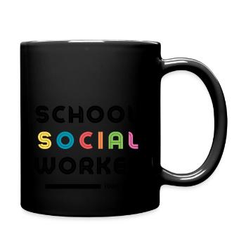 school social worker - Full Colour Mug - black - Right