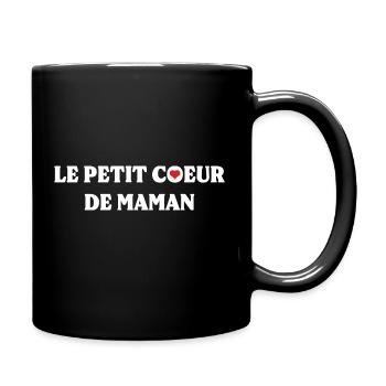 Le Petit Cœur De Maman - Mug uni - noir - Droite